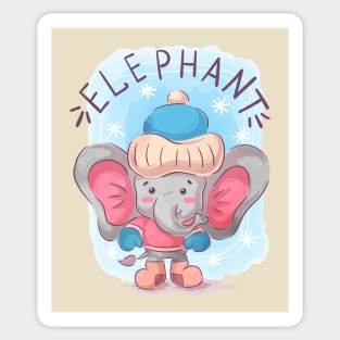 elephant cartoon Sticker